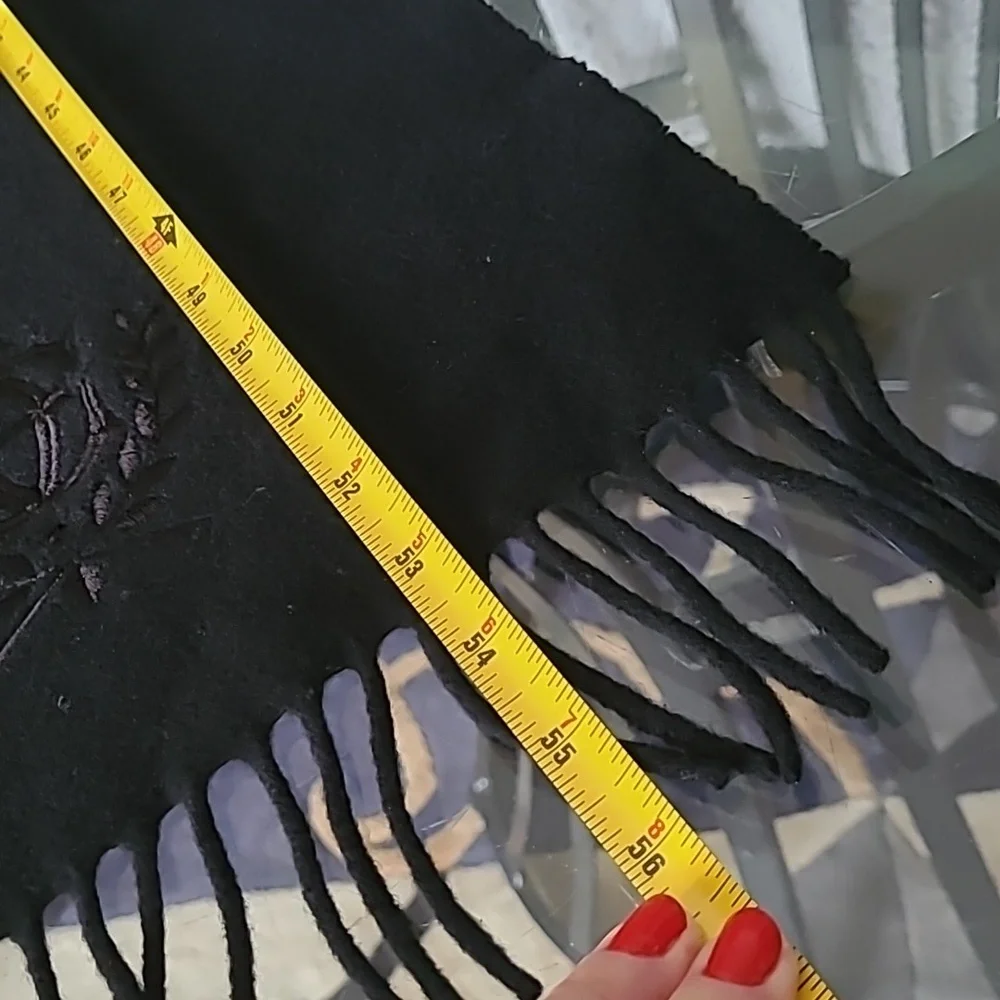 Classiques Entier Black Fringed Scarf ❤️